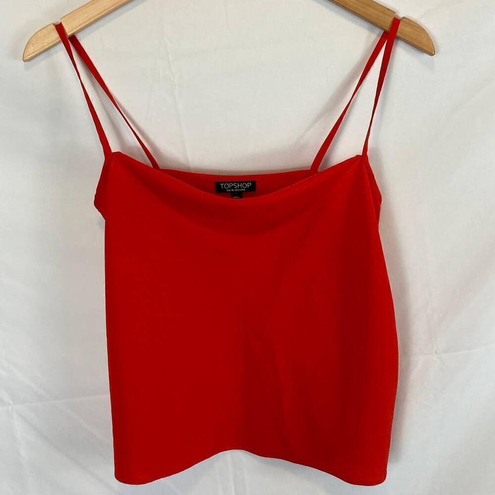 Topshop Red Cami Tank Size 4